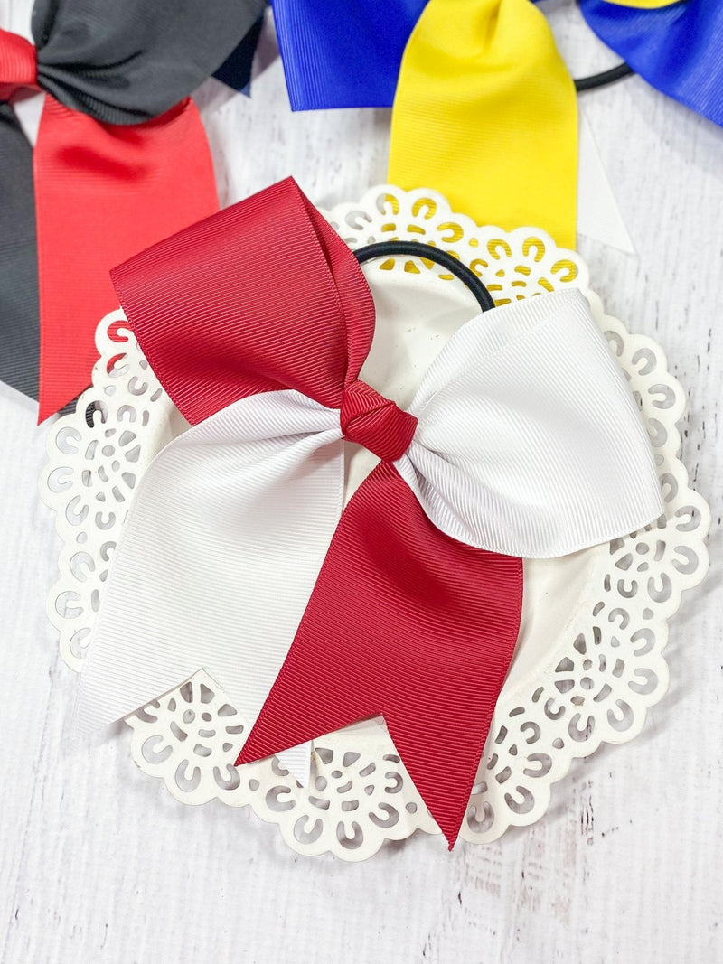School Spirit Cheer Bows - Pony O - 6"