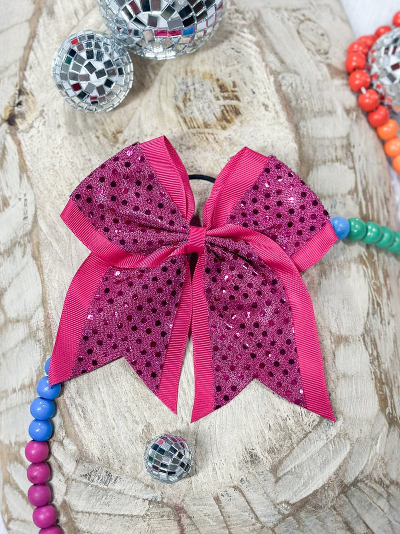 Sequin Cheer Hair Bows