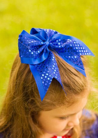 Sequin Cheer Hair Bows