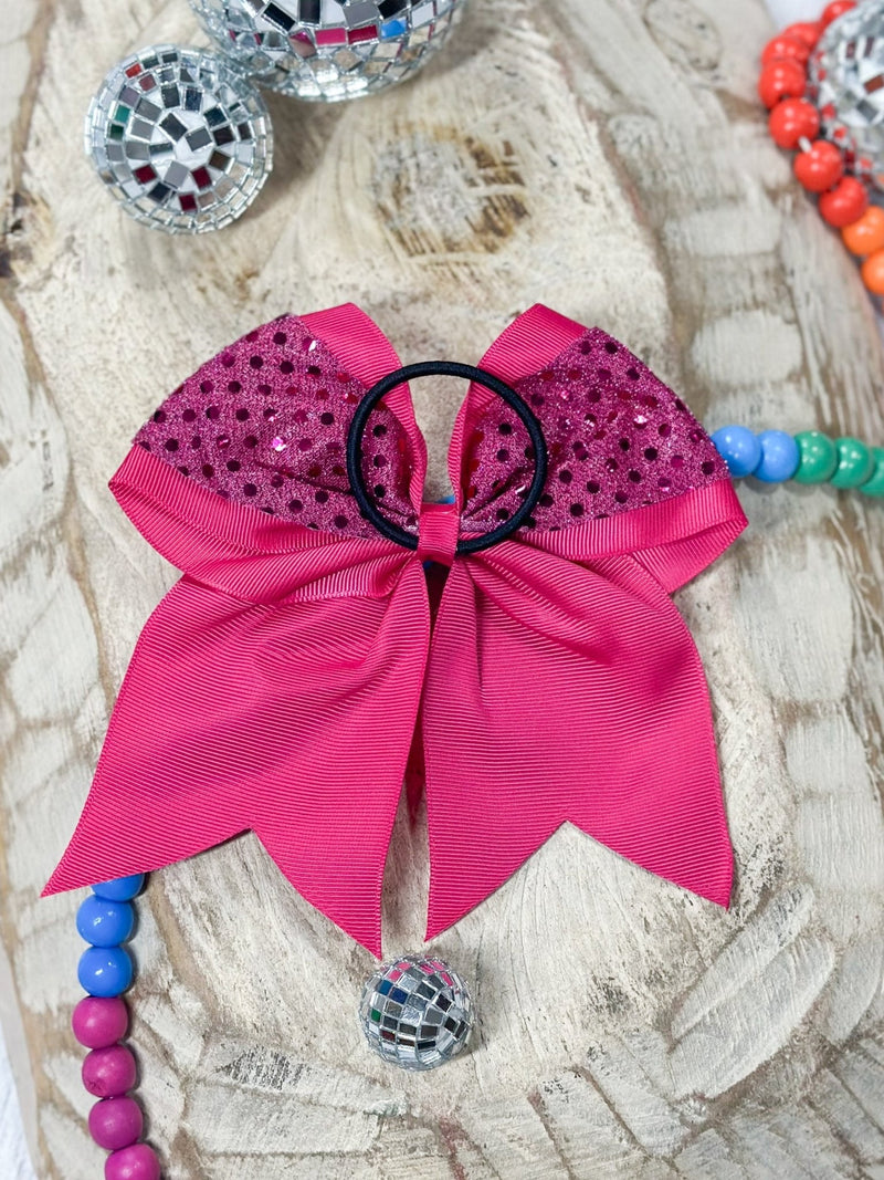 Sequin Cheer Hair Bows