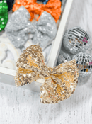 Sequin Hair Bow - Alligator Clip - 4"