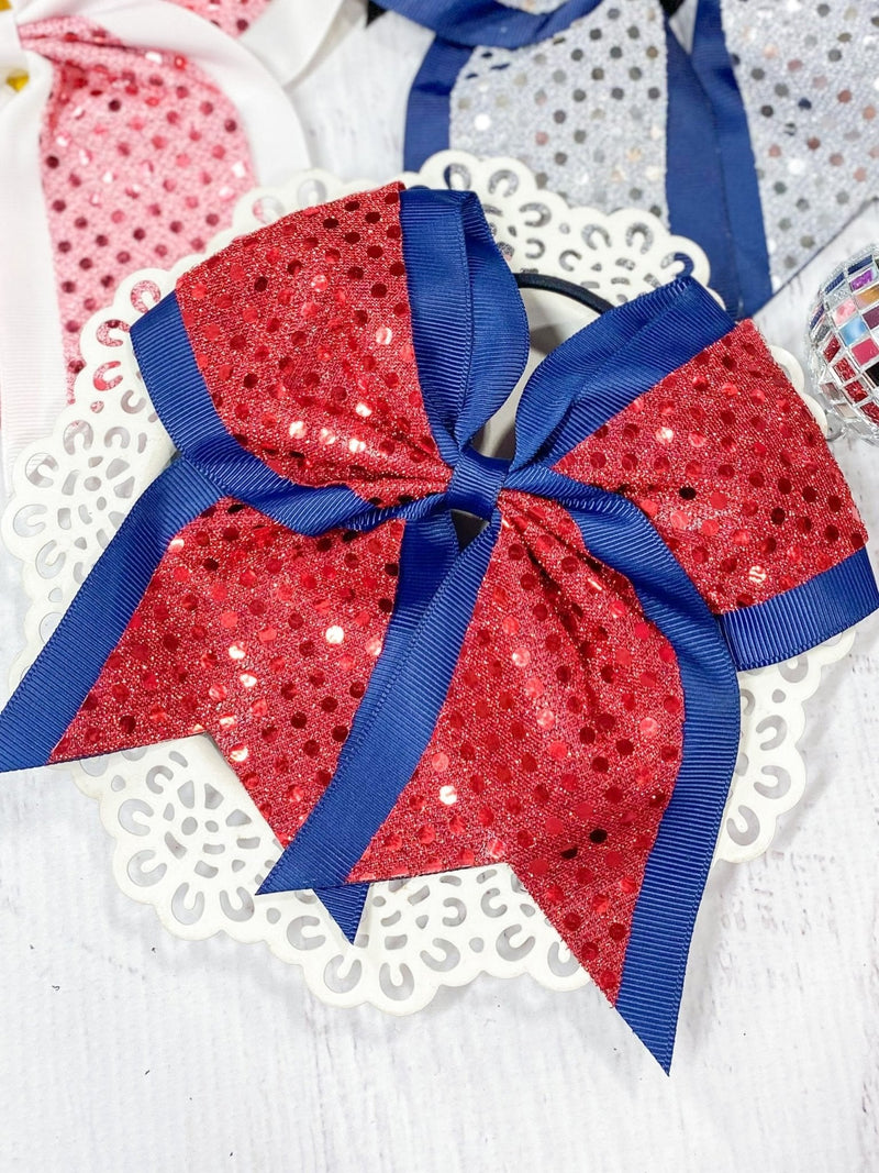Sequin School Spirit Cheer Bow - Pony-O
