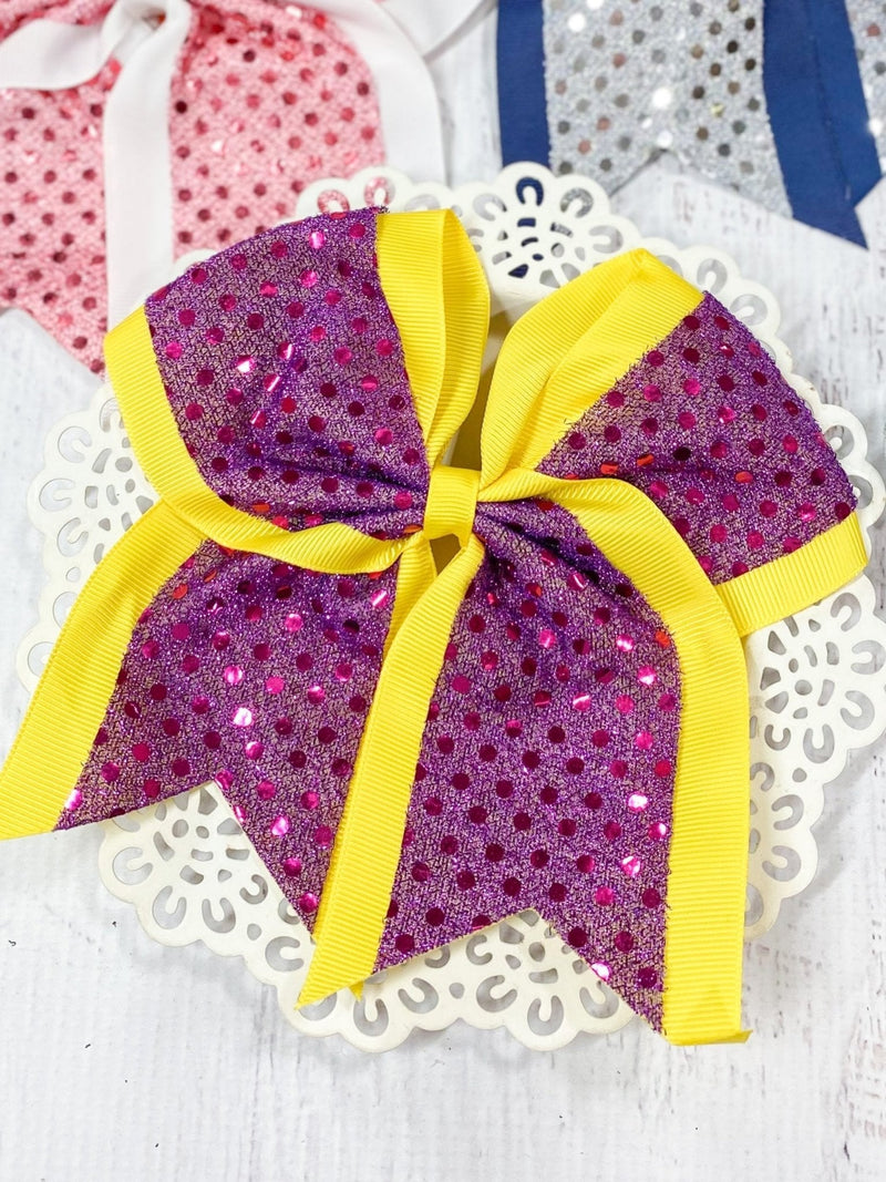 Sequin School Spirit Cheer Bow - Pony-O