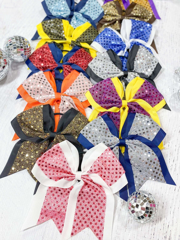 Sequin School Spirit Cheer Bow - Pony-O