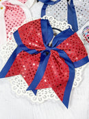 Sequin School Spirit Cheer Bow - Pony-O