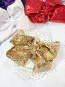 Sequin Texas Size Hair Bows - Alligator Clip - 6.5"