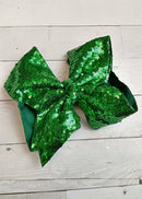 Sequin Texas Size Hair Bows - Alligator Clip - 6.5"