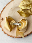 Shimmer Satin Hair Bows - Alligator Clip - 4.5"