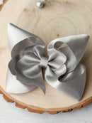 Shimmer Satin Hair Bows - Alligator Clip - 4.5"
