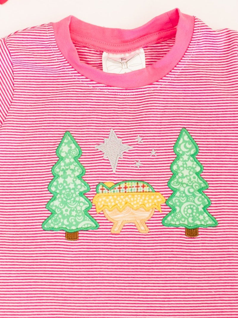 Silent Night Girls Pink PJ's
