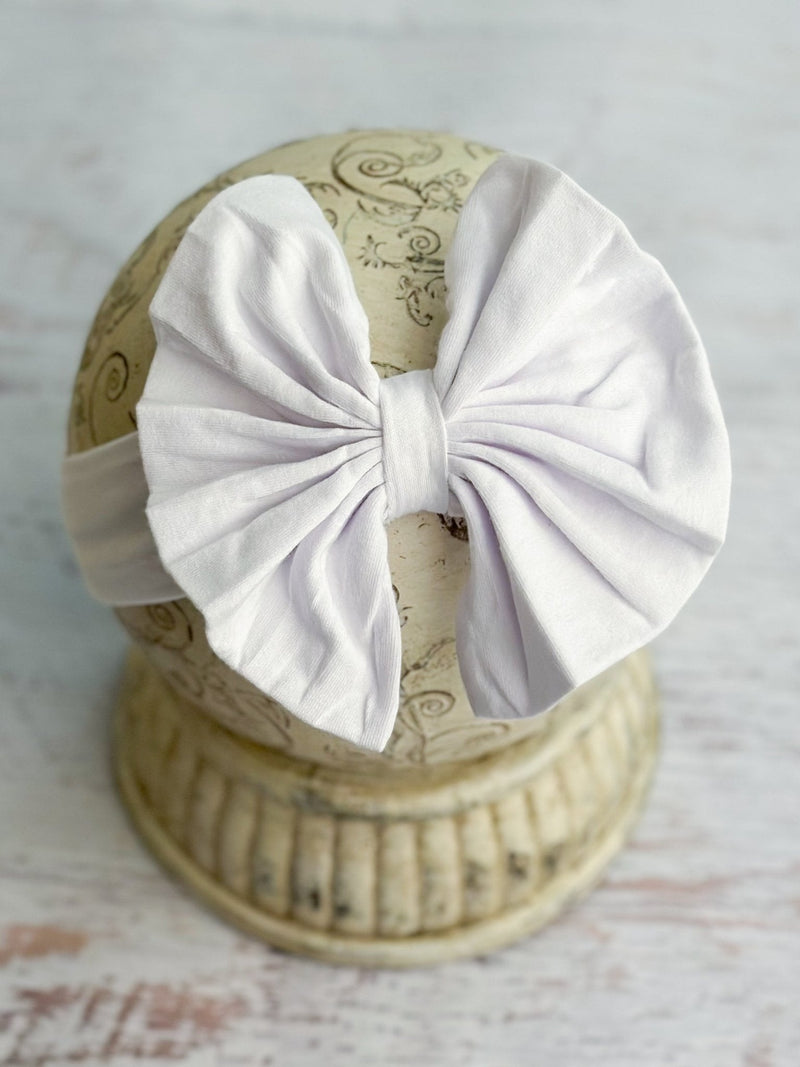 Solid Fabric Bow Headbands