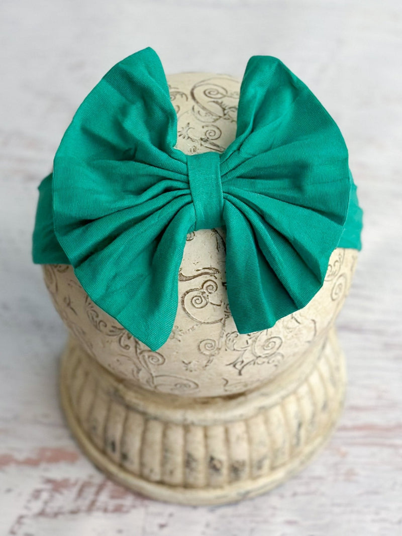 Solid Fabric Bow Headbands