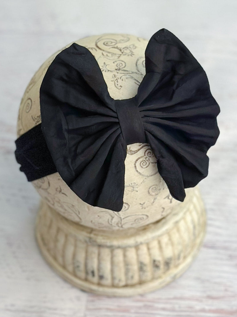 Solid Fabric Bow Headbands