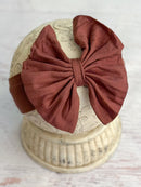 Solid Fabric Bow Headbands