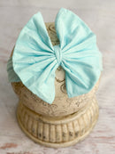 Solid Fabric Bow Headbands