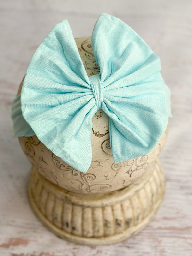 Solid Fabric Bow Headbands