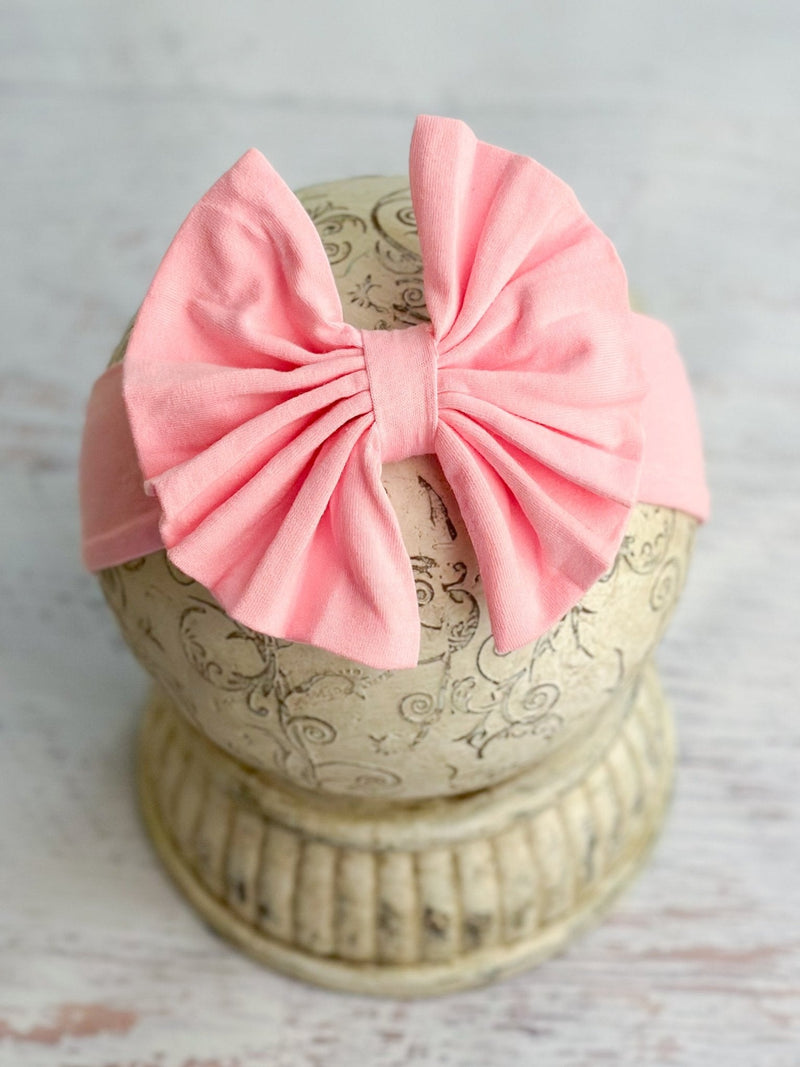 Solid Fabric Bow Headbands