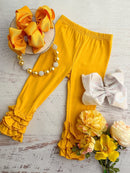 Solid Ruffled Fitted Icing Leggings (more colors!)