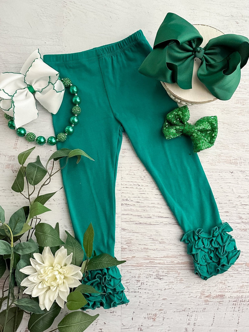 Solid Ruffled Fitted Icing Leggings (more colors!)