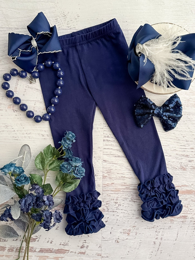 Solid Ruffled Fitted Icing Leggings (more colors!)