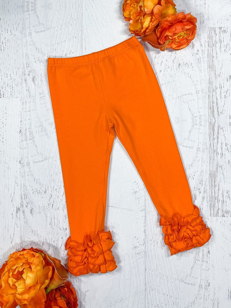 Solid Ruffled Fitted Icing Leggings (more colors!)