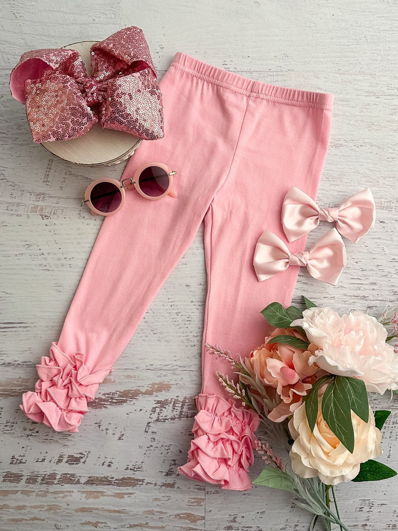 Solid Ruffled Fitted Icing Leggings (more colors!)
