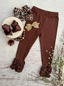 Solid Ruffled Fitted Icing Leggings (more colors!)