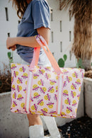 Cowgirl Hat Happy Face Tote Bag | Western Smiley Face Tote | Boutique Travel & Everyday Tote | Bossier City, LA
