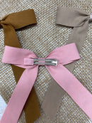 Suede Ribbon Long Tail Hair Bow- Thin