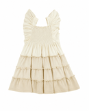 Sugar Cookie Tiered Dress | Girls Cream & Neutral Ruffle Twirl Dress