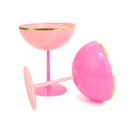 Light Pink and Dark Pink Coupe Glasses