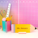 Dry erase pencil name plaques