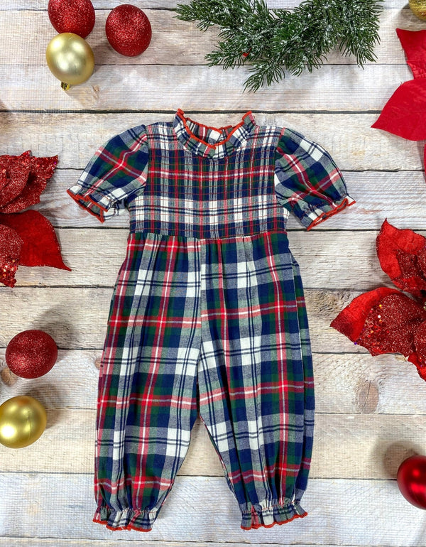Sweet as Apple Pie Plaid Infant Girls Onesie