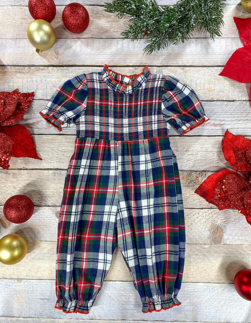 Sweet as Apple Pie Plaid Infant Girls Onesie