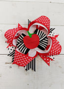 Teacher's Favorite Apple Hair Bow