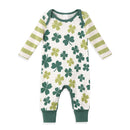 Baby's St. Patty's Shamrocks & Clovers Cotton Romper