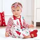 Baby Girl's Christmas Trees Cotton Dress