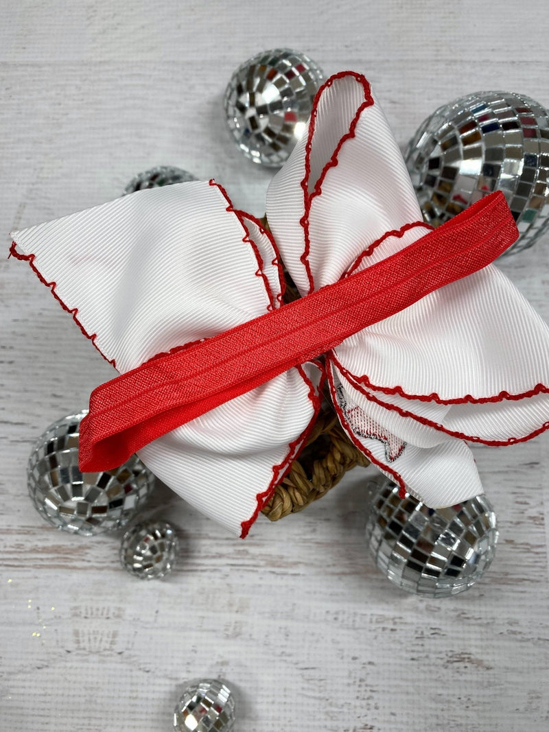 Texas Flag Moonstitch Bow Headband