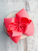 Texas Size Grosgrain Hair Bow - Alligator Clip - 6.5" - 36 colors