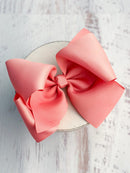 Texas Size Grosgrain Hair Bow - Alligator Clip - 6.5" - 36 colors