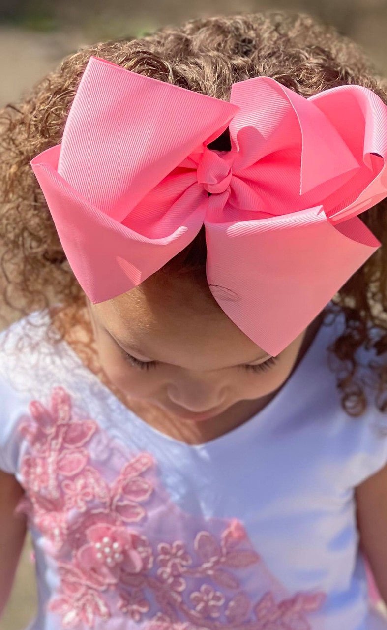 Texas Size Big Hair Bows - French Clip - 6.5" - 36 colors