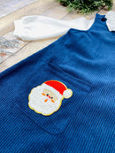 Timeless Santa & Bows Navy Blue Dress