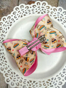 Trendy Turkey Double Layer Hair Bow | Clip or Headband