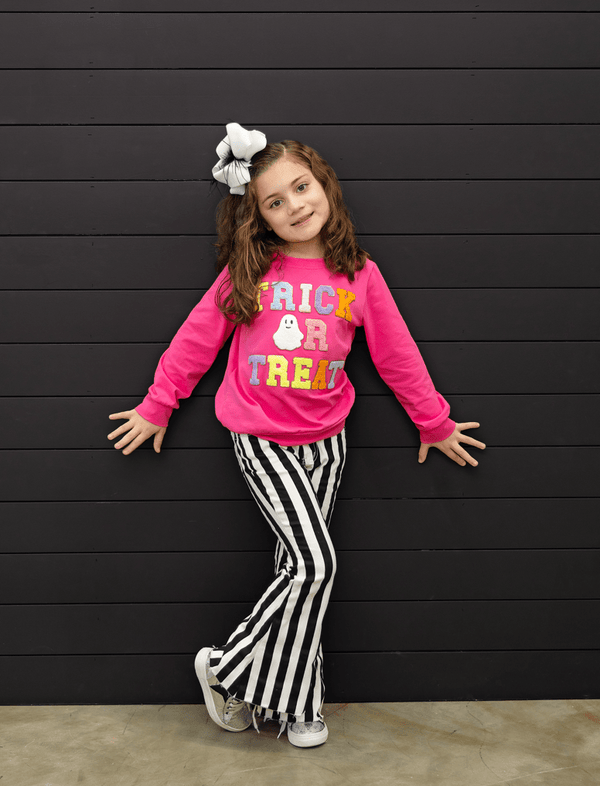 Trick or Treat Pink Chenille Sweater