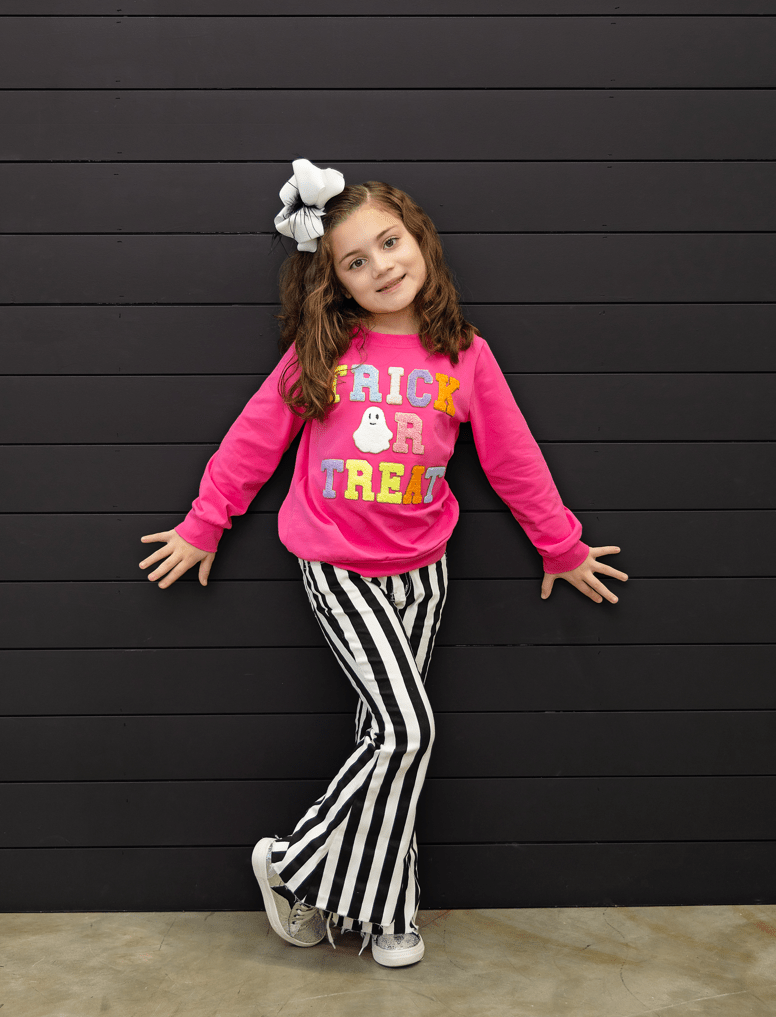 Trick or Treat Pink Chenille Sweater