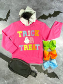 Trick or Treat Pink Chenille Sweater