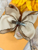 Turkey Embroidered Moonstitch Hair Bow