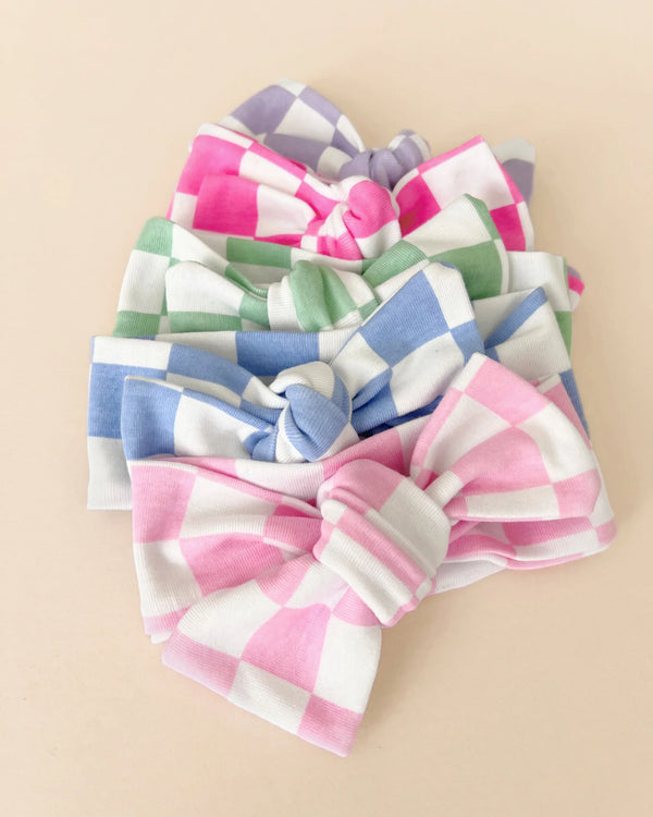 Checkered Headband | Mint