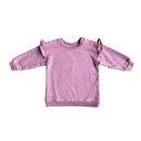 RUFFLE SWEATSHIRT-MAUVE