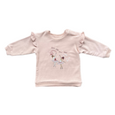 DANCE WITH YOUR HEART RUFFLE SWEATSHIRT